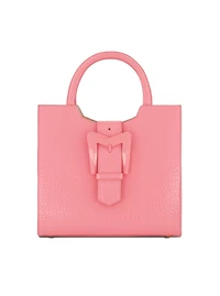 Crocodile Leather Buckle Detail Medium Tote Bag