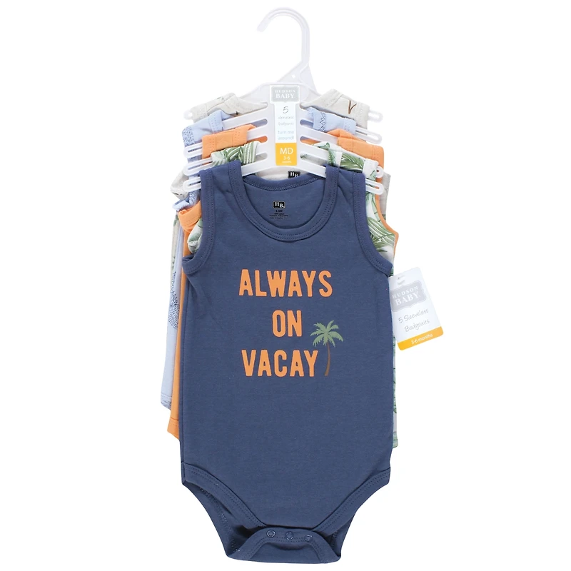 Hudson Baby Boys Cotton Tank-Style Bodysuits