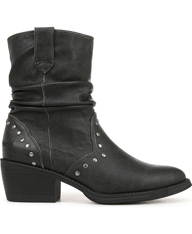 Blowfish Malibu Women's Rebel Western Booties - Distressed Faux Leather