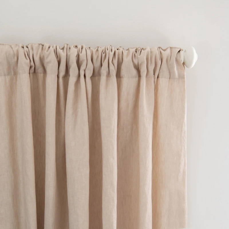 100% French Linen Window Curtain Set
