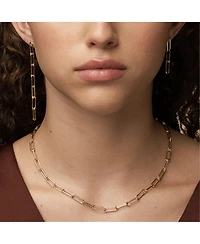 Bearfruit Jewelry Sterling Silver 18k Gold Plated Amelia Chain Statement Necklace