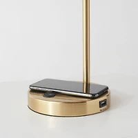 Elizabeth Led Table Lamp with Wireless Charging Pad and Usb Port (16"), Bulb Included