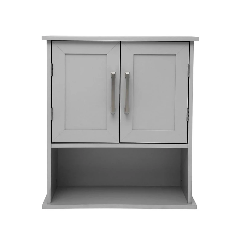 Merrick Lane Vigo Wall Mounted Bathroom Medicine Cabinet With Adjustable Cabinet Shelf, Lower Open Shelf, And Magnetic Closure Doors