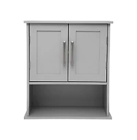 Merrick Lane Vigo Wall Mounted Bathroom Medicine Cabinet With Adjustable Cabinet Shelf, Lower Open Shelf, And Magnetic Closure Doors