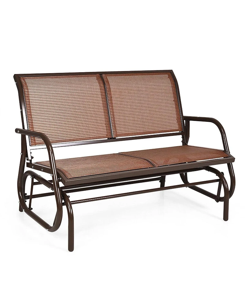 Sugift Swing Glider Chair 48 Inch Loveseat Rocker Lounge Backyard