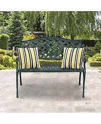 Sugift 40 Inch Outdoor Aluminum Antique Garden Patio Bench
