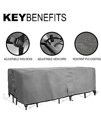 Khomo Gear Table and Chair Rectangular Cover 128"