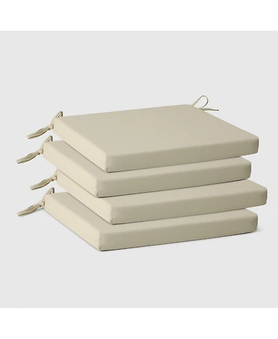 WestinTrends Outdoor Patio Kitchen Dining Chair Square Seat Cushions Set of 4, 18" x