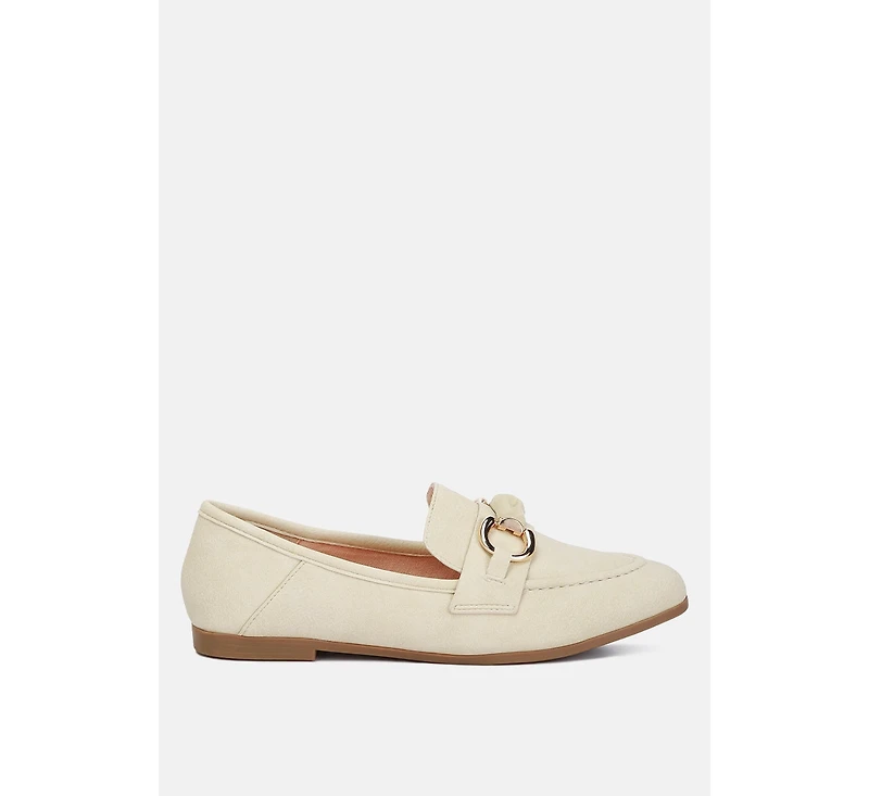 Asher Horsebit Embellished Raffia Loafers Black