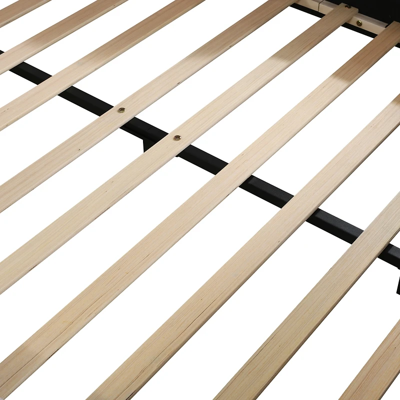 Velvet Upholstered Grounded Bed Set