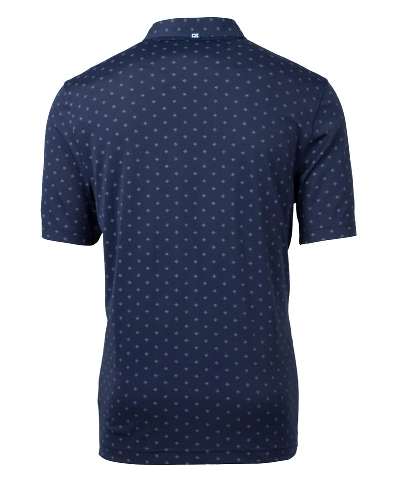 Cutter & Buck Virtue Eco Pique Tile Print Recycled Mens Big Tall Polo Shirt