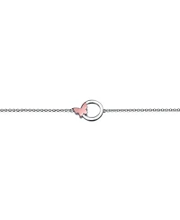 GiGiGirl Sterling Silver 18k Rose Gold Plated Infinity Circle Butterfly Charm Anklet, Adjustable Length