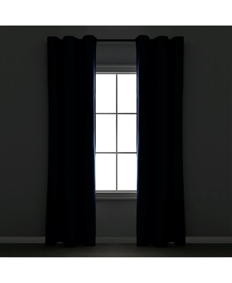 Lush Decor Insulated Grommet Blackout Linen Window Curtain Panel
