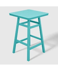 WestinTrends 42" Square Outdoor Patio Bistro Bar Table With Umbrella Hole