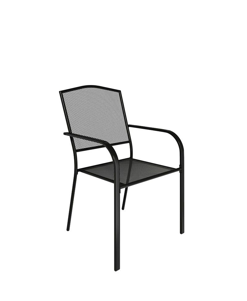 Mondawe 2Pcs Steel Mesh Chairs Balcony Mesh Dining Chair With Powder Coating
