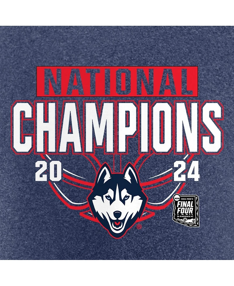 Fanatics Men's Heather Navy UConn Huskies 2024 Ncaa Basketball National Champions T-Shirt
