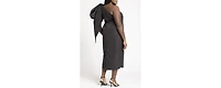 Eloquii Plus One Shoulder Bow Column Dress