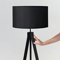 Brightech Eden 58" Led Traditional Tripod Floor Lamp with Fabric Drum Shade