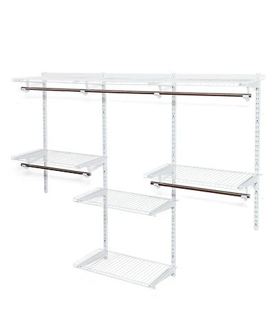 Sugift Adjustable Wall Mounted Closet Rack System with Shelf