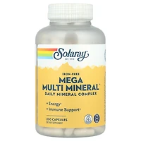 Solaray Mega Multi Mineral Iron Free - 200 Capsules
