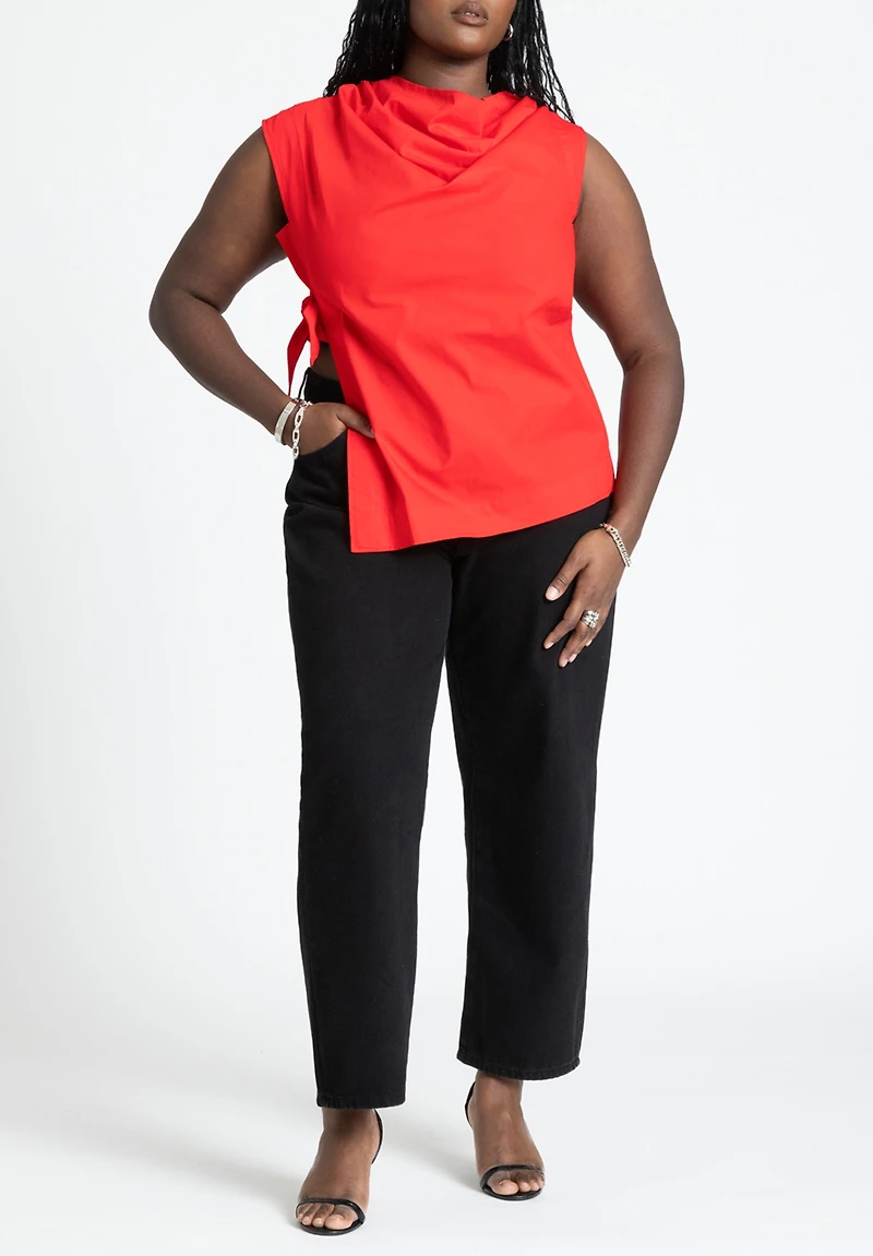Eloquii Plus Asym Tie Top