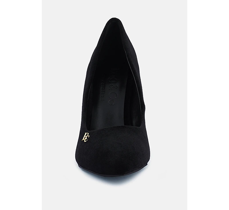 Cyber-girl Womens Rhinestone Block Heeled Pumps