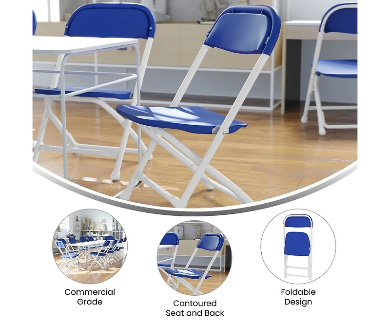 10 Pack Kids Plastic Folding Chair Daycare Home School Furniture