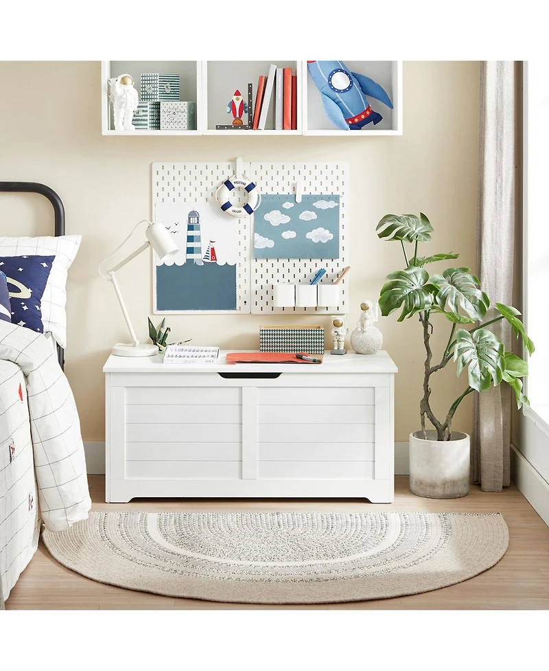 Slickblue Storage Chest, Trunk With 2 Safety Hinges, For Entryway, Bedroom