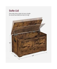 Slickblue Storage Chest, Trunk With 2 Safety Hinges, For Entryway, Bedroom