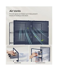 Set of 12 Stackable Shoe Organizers for Closet or Entryway, Fits Sneakers