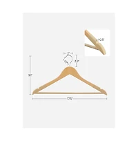 Slickblue Set Of 20 Velvet Wooden Hangers