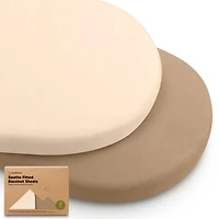 KeaBabies Bassinet Sheet for Baby Girls, Boys, 2-Pack Soothe Fitted Sheets, Bedside Mattress
