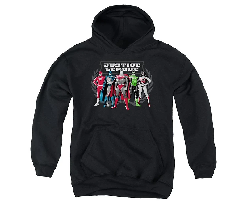 Justice League Boys of America Youth The Five Pull Over Hoodie / Hooded Sweatshirt