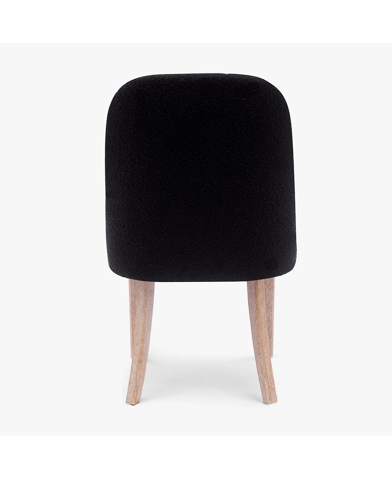 Mid-Century Modern Upholstered Boucle Dining Chair
