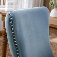Simplie Fun Set of 2 Light Blue Wingback Dining Chairs