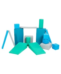 ECR4Kids SoftZone Soft Builder Blocks, Assorted, 16-Piece