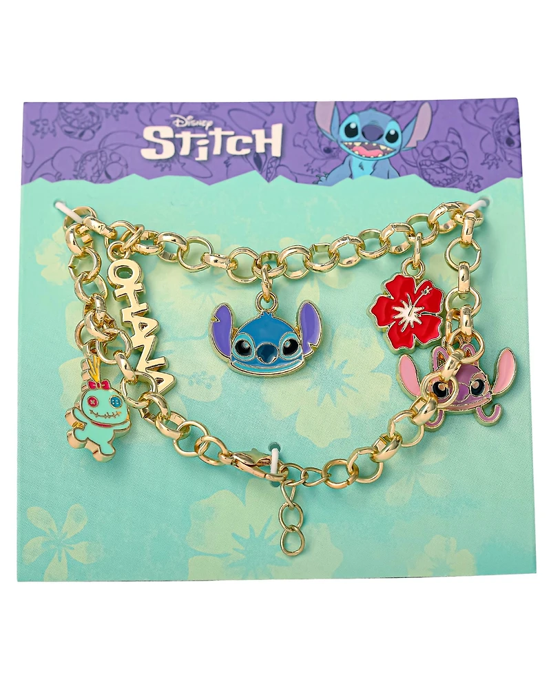 Disney Lilo and Stitch Fashion Stitch Charm Bracelet, 7+1'' Chain