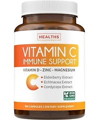 Vitamin C Immune Support Capsules, Health's Harmony, 180ct