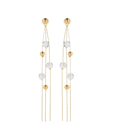 FrostLily Azeztulite Crystal and Bead Drop Earrings