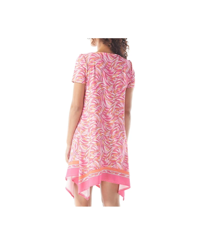Beach House Style Skylar Scarf Hem T-Shirt Dress