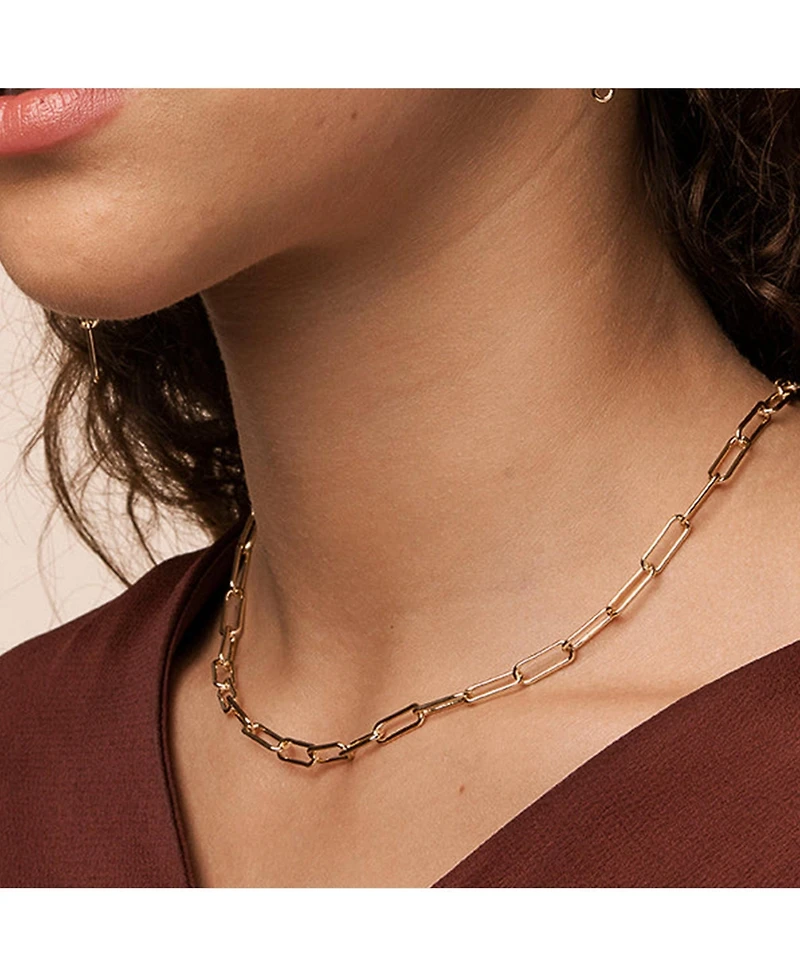 Bearfruit Jewelry Sterling Silver 18k Gold Plated Amelia Chain Statement Necklace