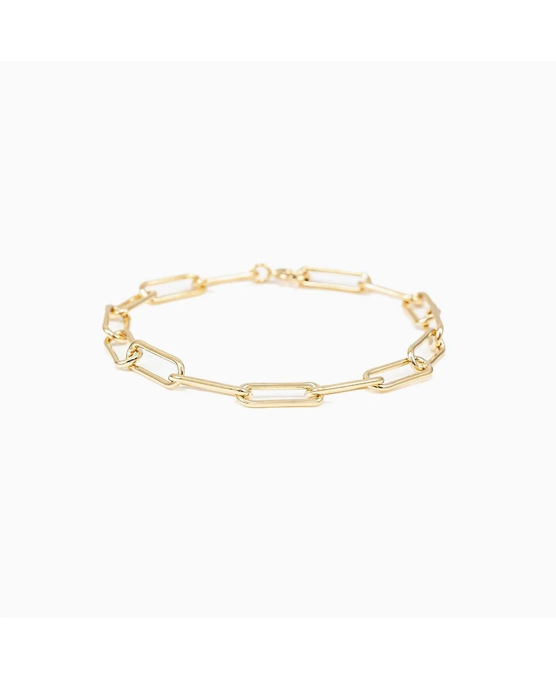 Bearfruit Jewelry Sterling Silver 18k Gold Plated Amelia Chain Statement Bracelet