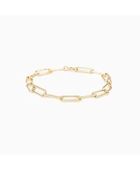 Bearfruit Jewelry Sterling Silver 18k Gold Plated Amelia Chain Statement Bracelet