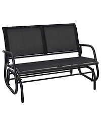 Sugift Swing Glider Chair 48 Inch Loveseat Rocker Lounge Backyard