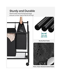 Slickblue Rolling Laundry Sorter with Removable Bags