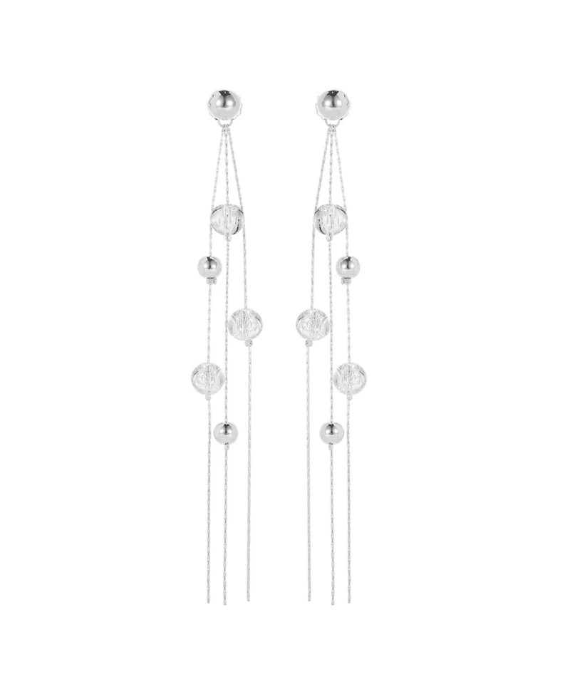 FrostLily Azeztulite Crystal and Bead Drop Earrings