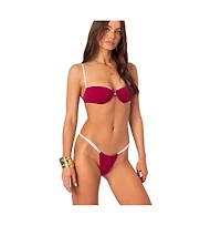 Women's Leanna Contrast Cupped Bikini Top