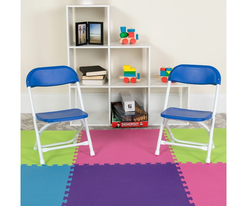 10 Pack Kids Plastic Folding Chair Daycare Home School Furniture