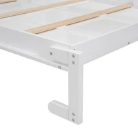 Streamdale Full Size Murphy Bed Wall Bed With Shelves And Led Lights
