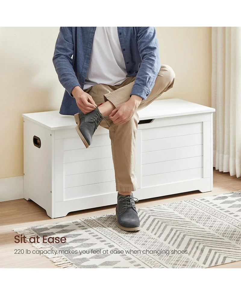 Slickblue Storage Chest, Trunk With 2 Safety Hinges, For Entryway, Bedroom